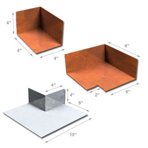 corners and end dam dimensions